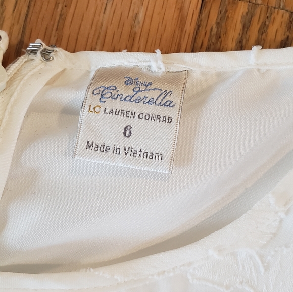 LC Lauren Conrad Disney Cinderella Collection White Embroidered Dress, Size 6 - Picture 7 of 16